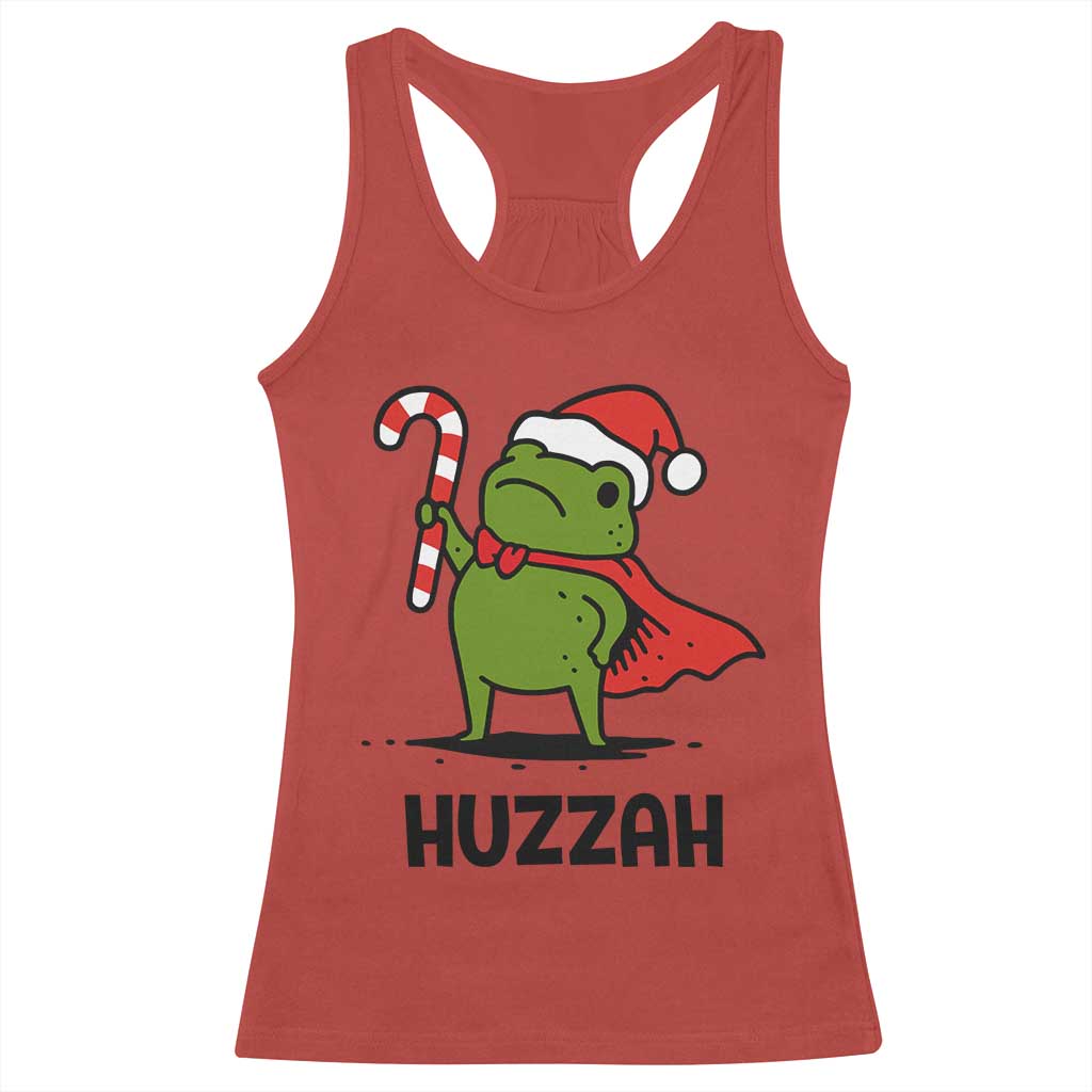 Funny Christmas Huzzah Frog Knight Meme Quote Racerback Tank Top - Wonder Print Shop