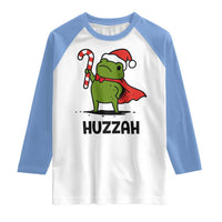 Funny Christmas Huzzah Frog Knight Meme Quote Raglan Shirt - Wonder Print Shop