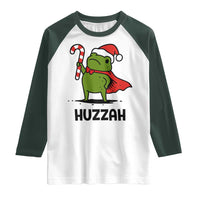 Funny Christmas Huzzah Frog Knight Meme Quote Raglan Shirt - Wonder Print Shop