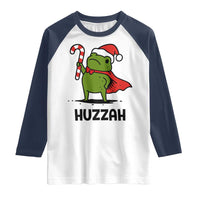 Funny Christmas Huzzah Frog Knight Meme Quote Raglan Shirt - Wonder Print Shop