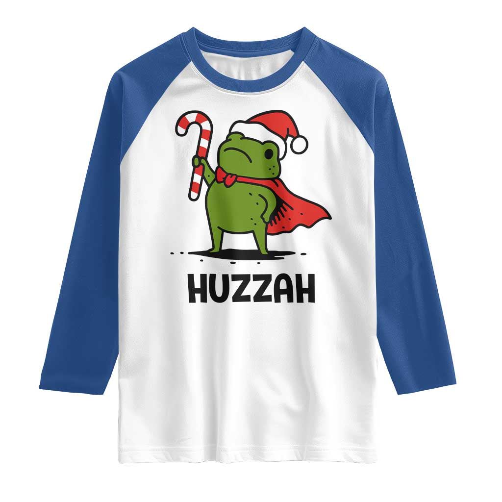 Funny Christmas Huzzah Frog Knight Meme Quote Raglan Shirt - Wonder Print Shop