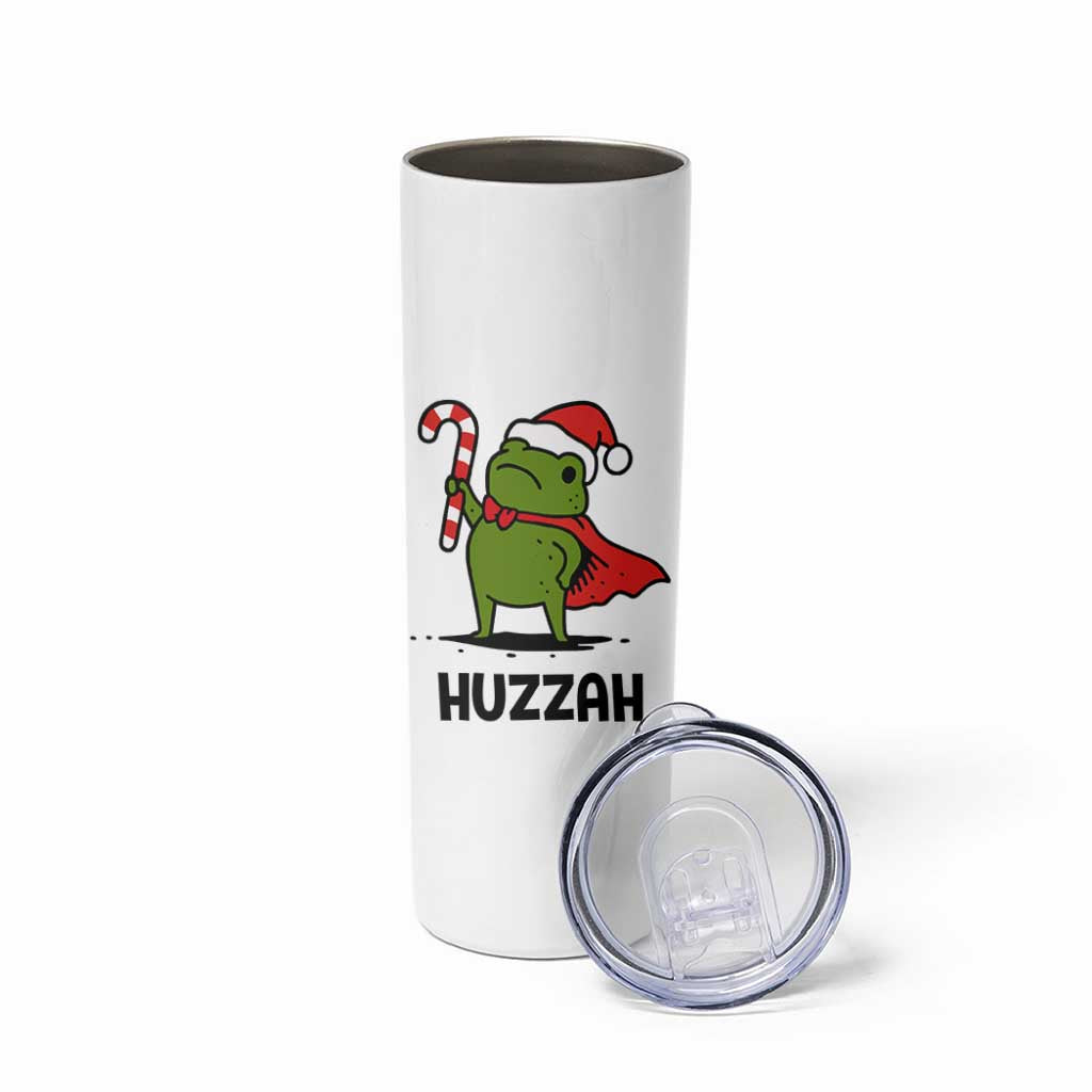 Funny Christmas Huzzah Frog Knight Meme Quote Skinny Tumbler - Wonder Print Shop