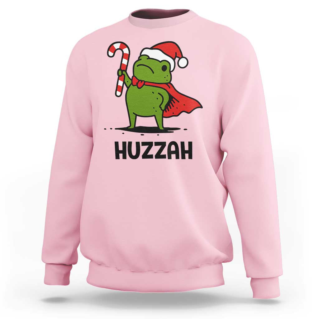 Funny Christmas Huzzah Frog Knight Meme Quote Sweatshirt - Wonder Print Shop
