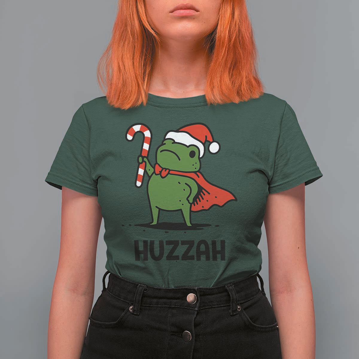Funny Christmas Huzzah Frog Knight Meme Quote T Shirt For Women - Wonder Print Shop