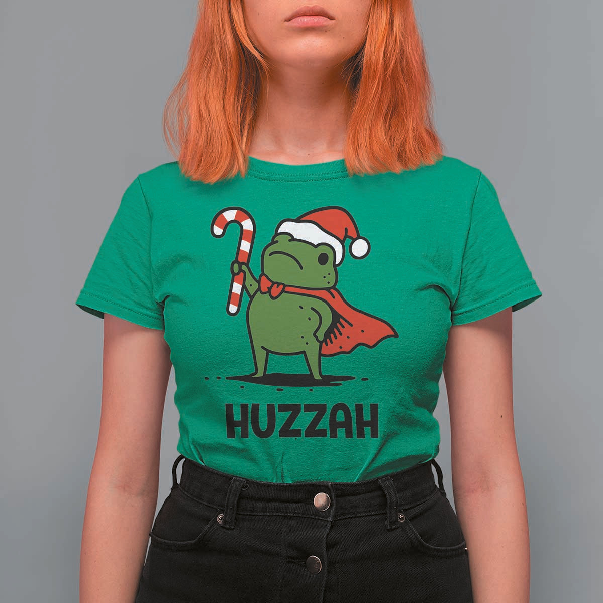 Funny Christmas Huzzah Frog Knight Meme Quote T Shirt For Women - Wonder Print Shop