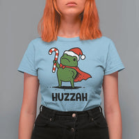 Funny Christmas Huzzah Frog Knight Meme Quote T Shirt For Women - Wonder Print Shop