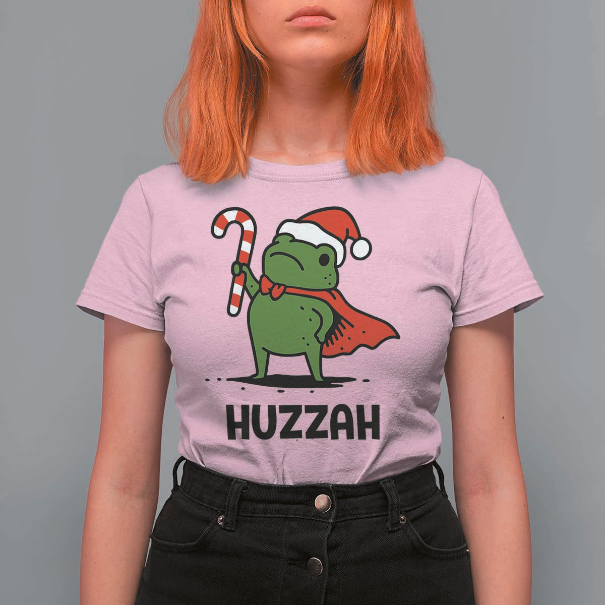 Funny Christmas Huzzah Frog Knight Meme Quote T Shirt For Women - Wonder Print Shop