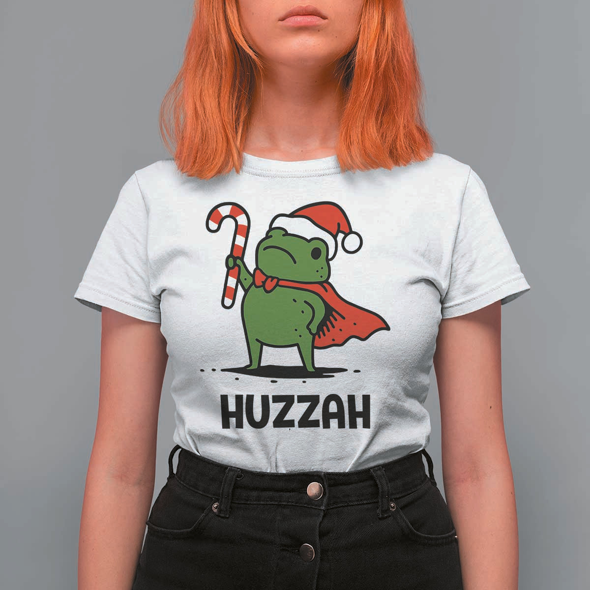 Funny Christmas Huzzah Frog Knight Meme Quote T Shirt For Women - Wonder Print Shop