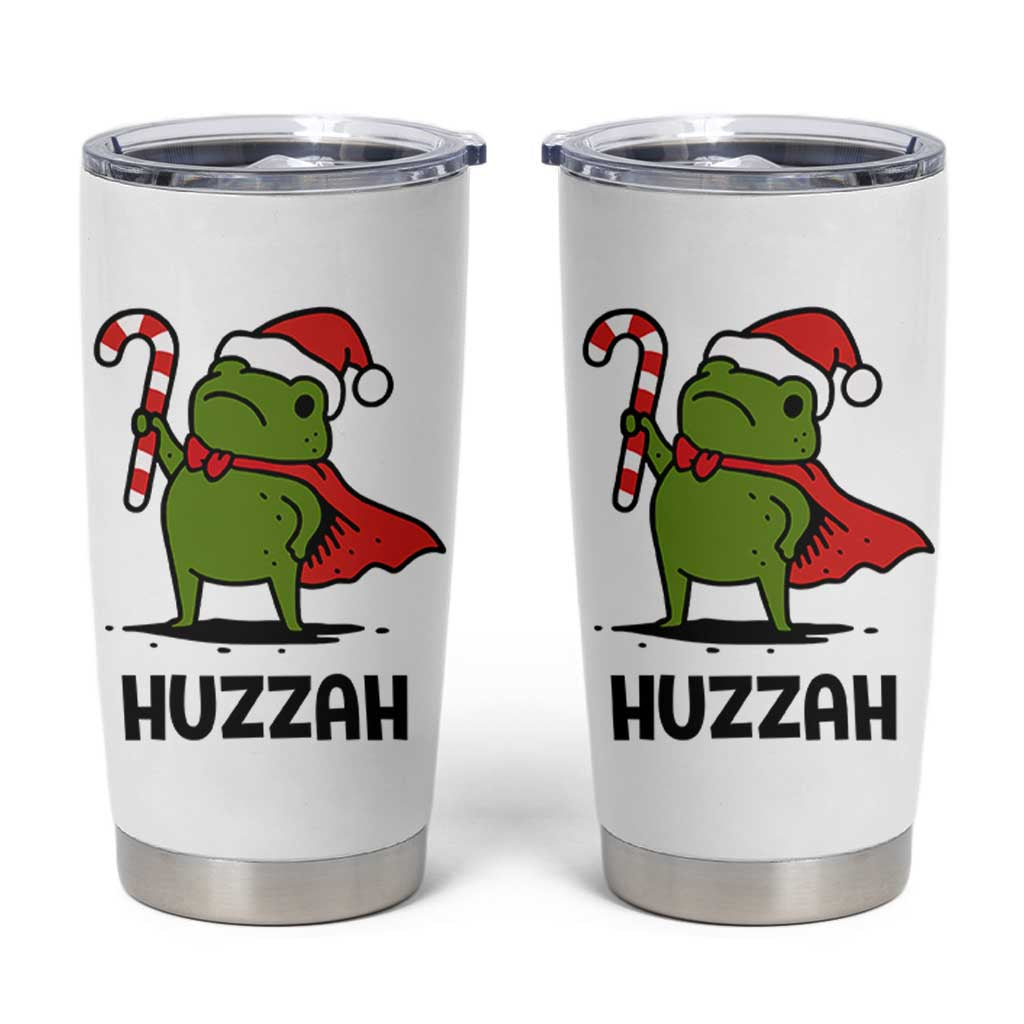 Funny Christmas Huzzah Frog Knight Meme Quote Tumbler Cup - Wonder Print Shop