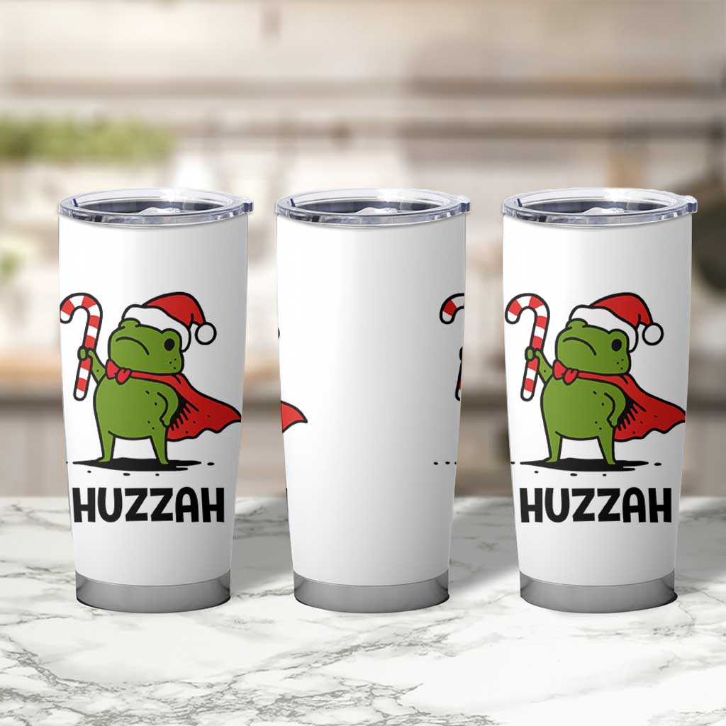 Funny Christmas Huzzah Frog Knight Meme Quote Tumbler Cup - Wonder Print Shop