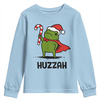 Funny Christmas Huzzah Frog Knight Meme Quote Youth Sweatshirt - Wonder Print Shop