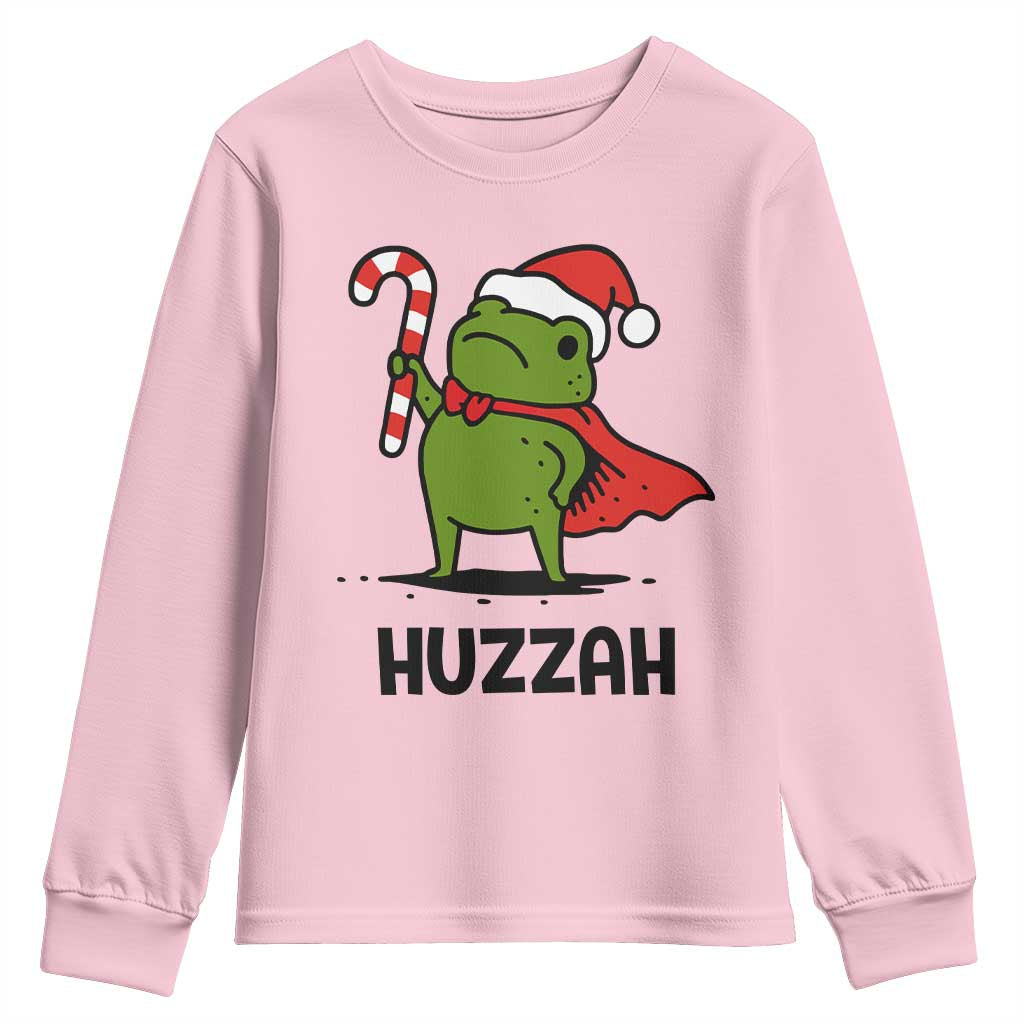 Funny Christmas Huzzah Frog Knight Meme Quote Youth Sweatshirt - Wonder Print Shop