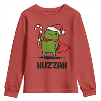 Funny Christmas Huzzah Frog Knight Meme Quote Youth Sweatshirt - Wonder Print Shop