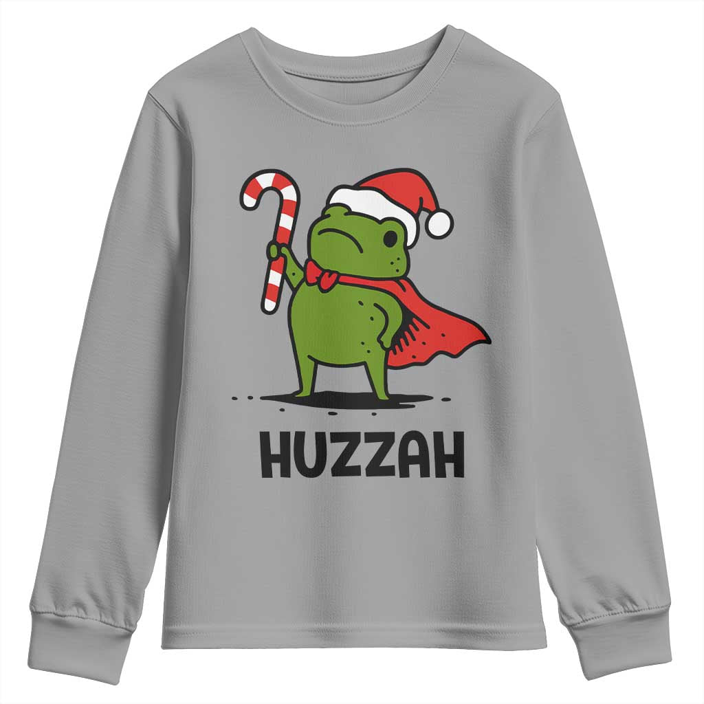 Funny Christmas Huzzah Frog Knight Meme Quote Youth Sweatshirt - Wonder Print Shop