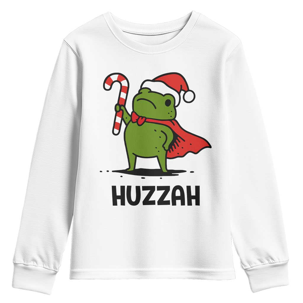 Funny Christmas Huzzah Frog Knight Meme Quote Youth Sweatshirt - Wonder Print Shop