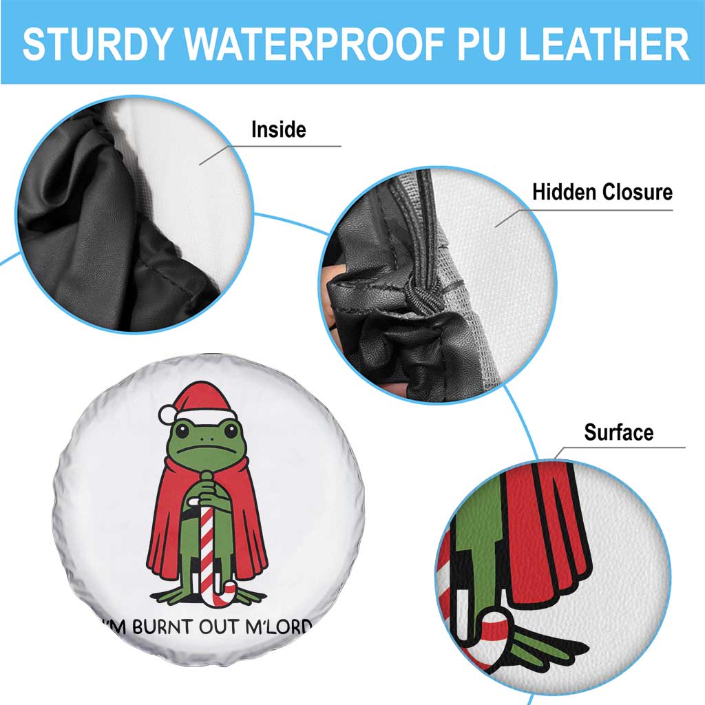 Funny Christmas Frog Knight Spare Tire Cover I Am Burnt Out M Lord Medieval Meme - Wonder Print Shop