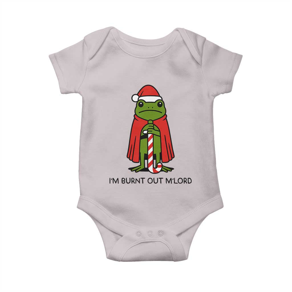 Funny Christmas Frog Knight Baby Onesie I Am Burnt Out M Lord Medieval Meme - Wonder Print Shop