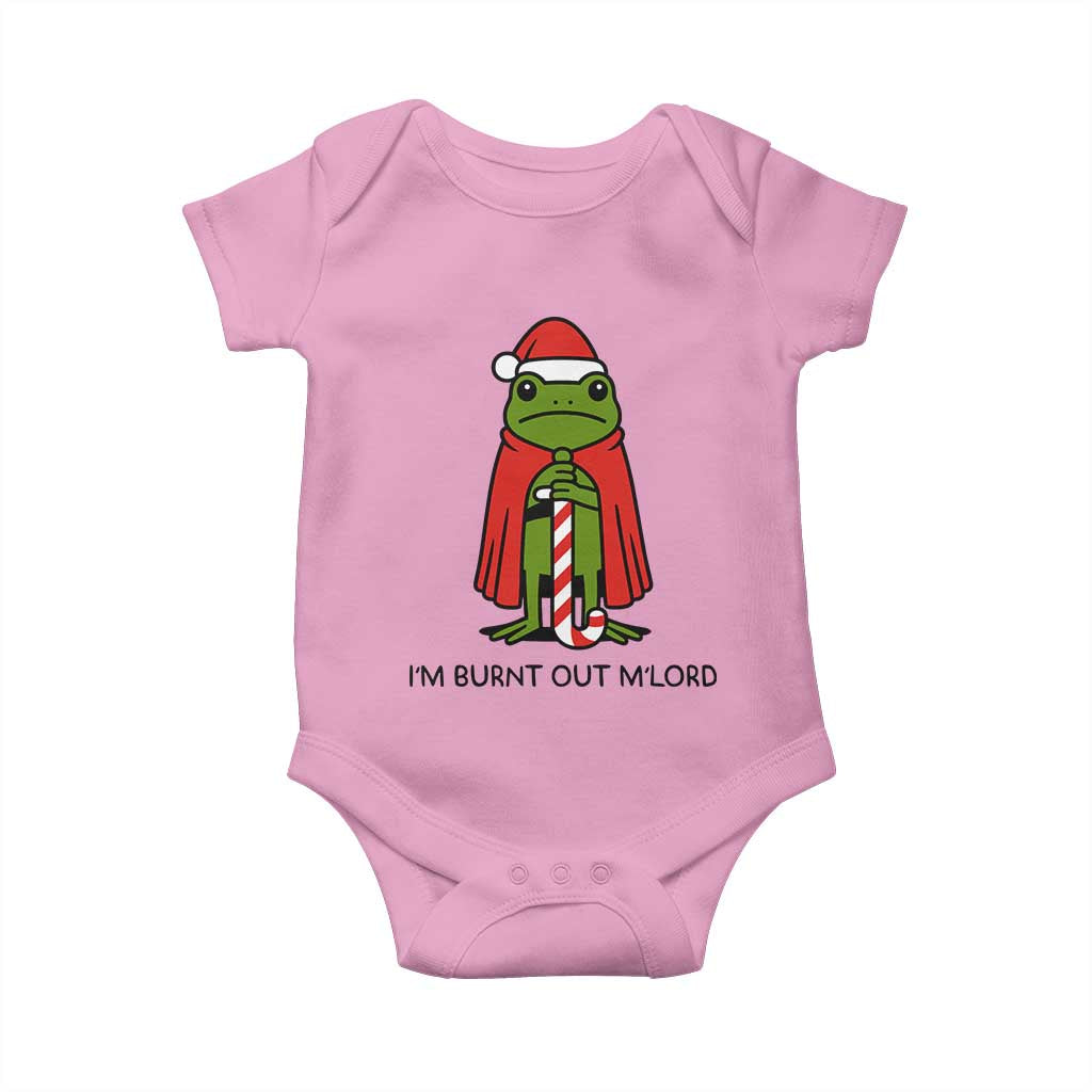 Funny Christmas Frog Knight Baby Onesie I Am Burnt Out M Lord Medieval Meme - Wonder Print Shop