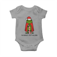 Funny Christmas Frog Knight Baby Onesie I Am Burnt Out M Lord Medieval Meme - Wonder Print Shop