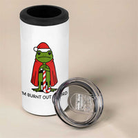 Funny Christmas Frog Knight 4 in 1 Can Cooler Tumbler I Am Burnt Out M Lord Medieval Meme - Wonder Print Shop