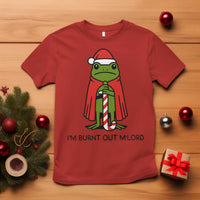 Funny Christmas Frog Knight T Shirt I Am Burnt Out M Lord Medieval Meme - Wonder Print Shop