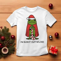 Funny Christmas Frog Knight T Shirt I Am Burnt Out M Lord Medieval Meme - Wonder Print Shop