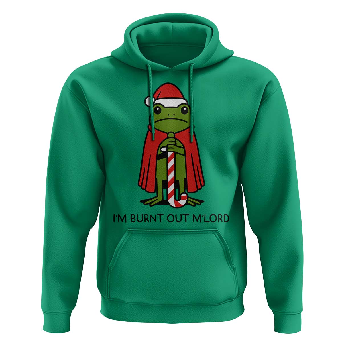 Funny Christmas Frog Knight Hoodie I Am Burnt Out M Lord Medieval Meme - Wonder Print Shop