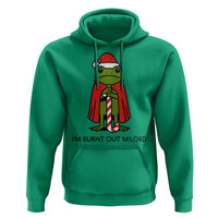 Funny Christmas Frog Knight Hoodie I Am Burnt Out M Lord Medieval Meme - Wonder Print Shop