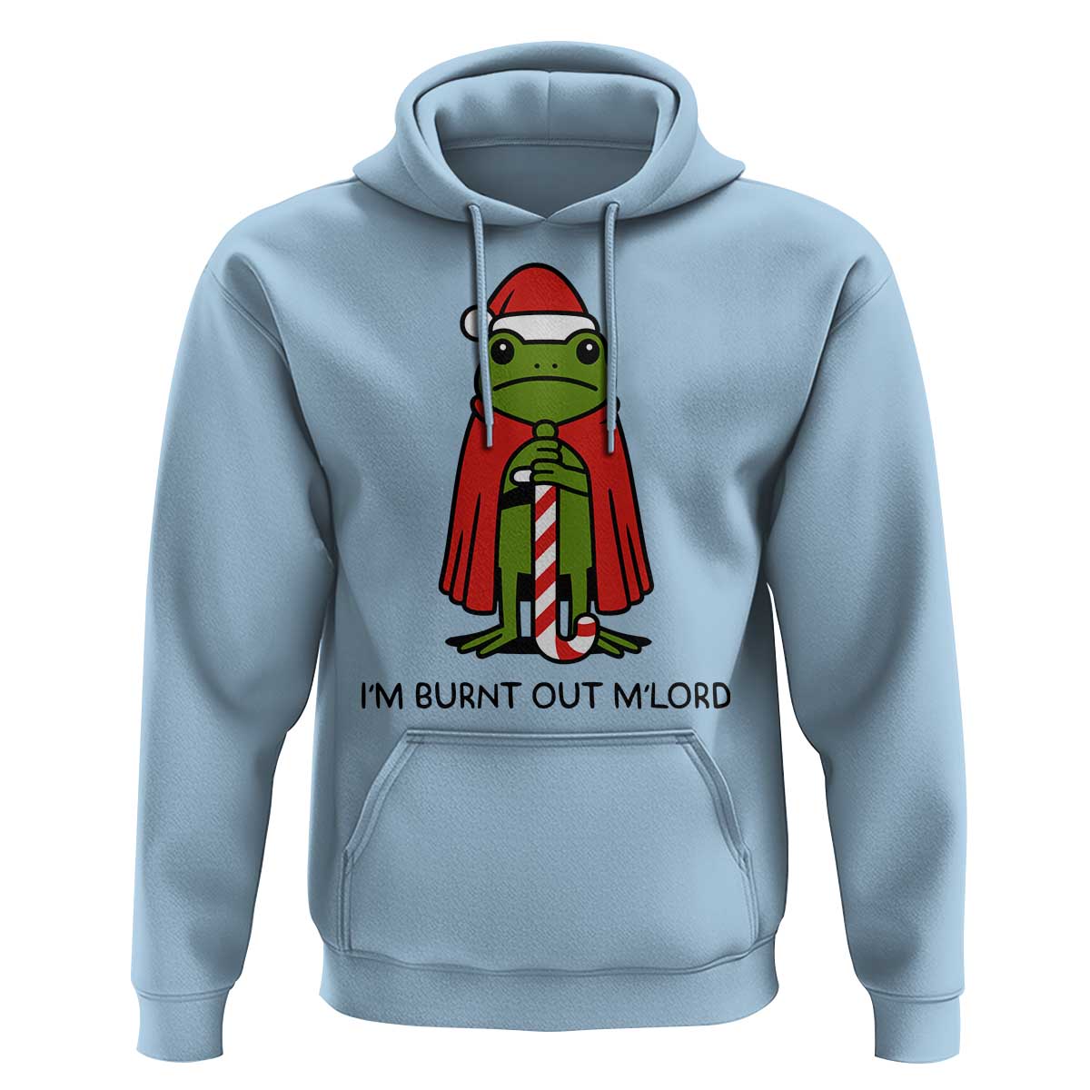 Funny Christmas Frog Knight Hoodie I Am Burnt Out M Lord Medieval Meme - Wonder Print Shop