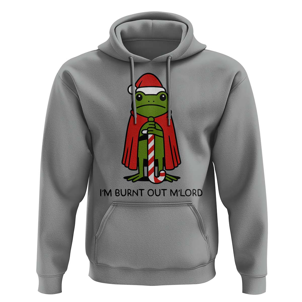 Funny Christmas Frog Knight Hoodie I Am Burnt Out M Lord Medieval Meme - Wonder Print Shop