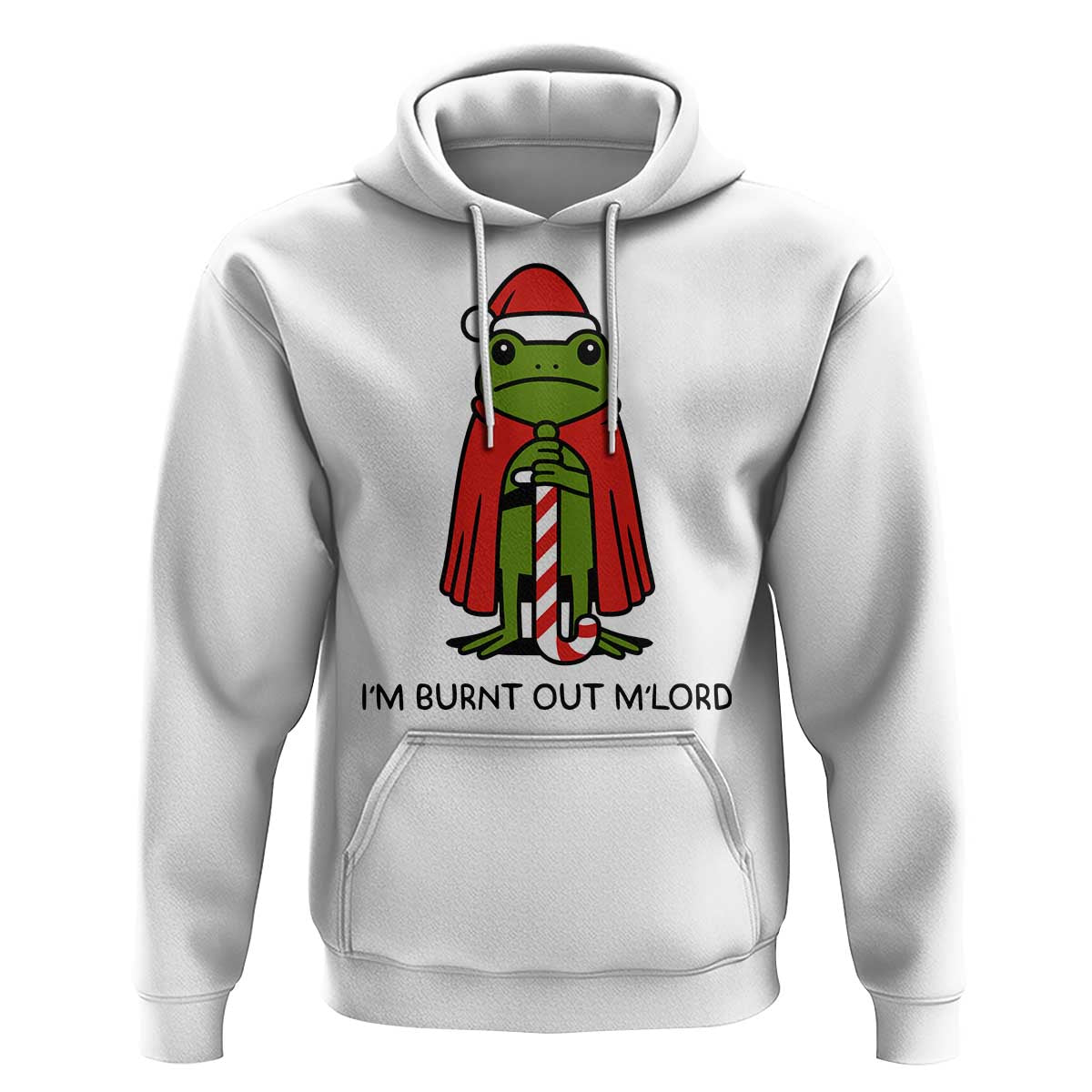 Funny Christmas Frog Knight Hoodie I Am Burnt Out M Lord Medieval Meme - Wonder Print Shop