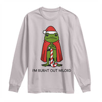 Funny Christmas Frog Knight Long Sleeve Shirt I Am Burnt Out M Lord Medieval Meme - Wonder Print Shop