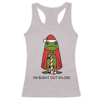 Funny Christmas Frog Knight Racerback Tank Top I Am Burnt Out M Lord Medieval Meme - Wonder Print Shop