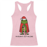 Funny Christmas Frog Knight Racerback Tank Top I Am Burnt Out M Lord Medieval Meme - Wonder Print Shop
