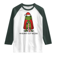 Funny Christmas Frog Knight Raglan Shirt I Am Burnt Out M Lord Medieval Meme - Wonder Print Shop