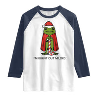 Funny Christmas Frog Knight Raglan Shirt I Am Burnt Out M Lord Medieval Meme - Wonder Print Shop