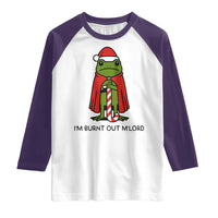 Funny Christmas Frog Knight Raglan Shirt I Am Burnt Out M Lord Medieval Meme - Wonder Print Shop