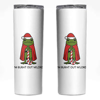 Funny Christmas Frog Knight Skinny Tumbler I Am Burnt Out M Lord Medieval Meme - Wonder Print Shop
