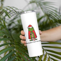 Funny Christmas Frog Knight Skinny Tumbler I Am Burnt Out M Lord Medieval Meme - Wonder Print Shop