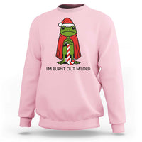 Funny Christmas Frog Knight Sweatshirt I Am Burnt Out M Lord Medieval Meme - Wonder Print Shop