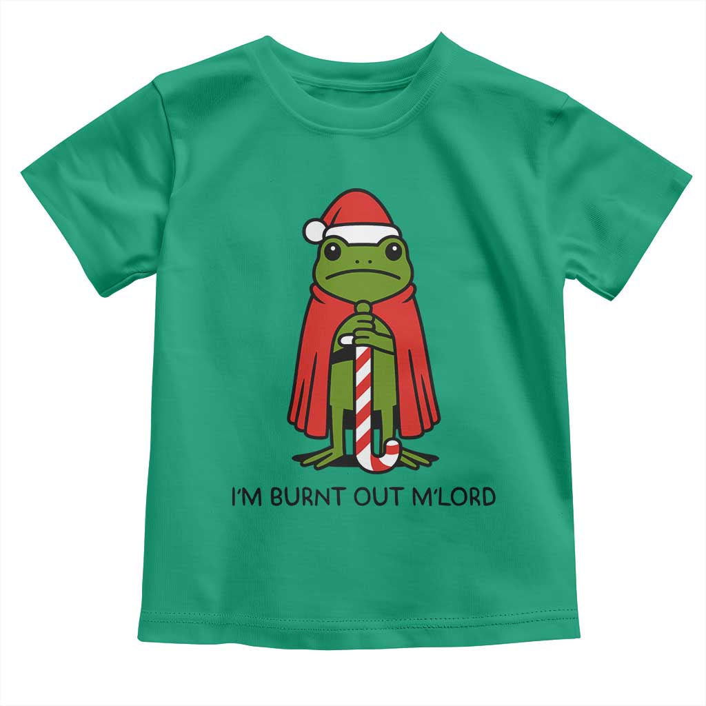 Funny Christmas Frog Knight Toddler T Shirt I Am Burnt Out M Lord Medieval Meme - Wonder Print Shop
