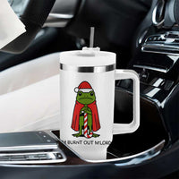 Funny Christmas Frog Knight Tumbler With Handle I Am Burnt Out M Lord Medieval Meme - Wonder Print Shop