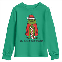 Funny Christmas Frog Knight Youth Sweatshirt I Am Burnt Out M Lord Medieval Meme - Wonder Print Shop
