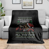 Here To Feeling Merry All The Time Christmas Throw Blanket Funny Xmas Comedy Movie - Wonder Print Shop