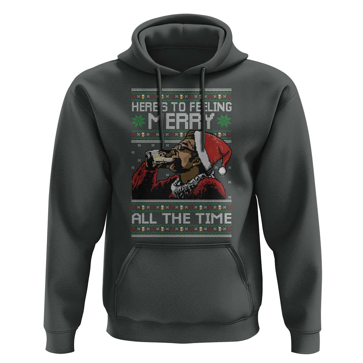 Here To Feeling Merry All The Time Christmas Hoodie Funny Xmas Comedy Movie - Wonder Print Shop