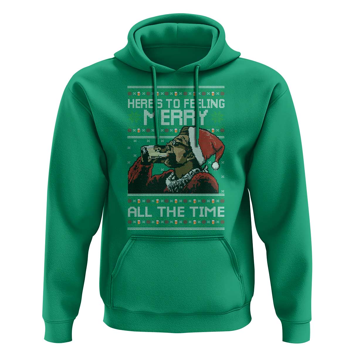 Here To Feeling Merry All The Time Christmas Hoodie Funny Xmas Comedy Movie - Wonder Print Shop
