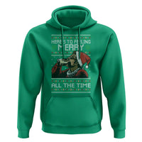 Here To Feeling Merry All The Time Christmas Hoodie Funny Xmas Comedy Movie - Wonder Print Shop