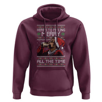 Here To Feeling Merry All The Time Christmas Hoodie Funny Xmas Comedy Movie - Wonder Print Shop