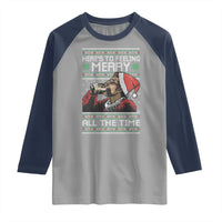 Here To Feeling Merry All The Time Christmas Raglan Shirt Funny Xmas Comedy Movie - Wonder Print Shop