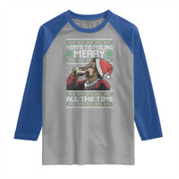 Here To Feeling Merry All The Time Christmas Raglan Shirt Funny Xmas Comedy Movie - Wonder Print Shop